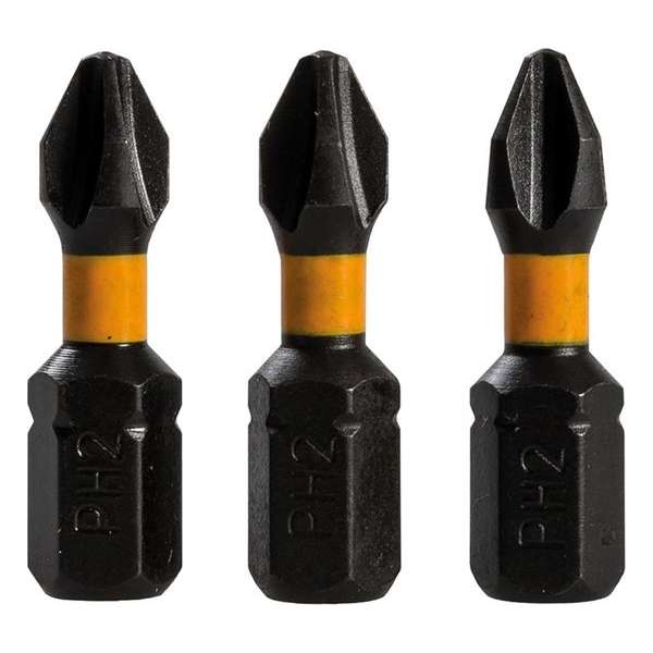 Triton Kruiskop Impact Schroefbit - PH2 - 25 mm. - 3 stuks Triton Kruiskop Impact Schroefbit - PH2 - 25 mm. - 3 stuks