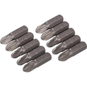 Silverline Cr-V schroevendraaier bits, 10 pk. POZIDRIV