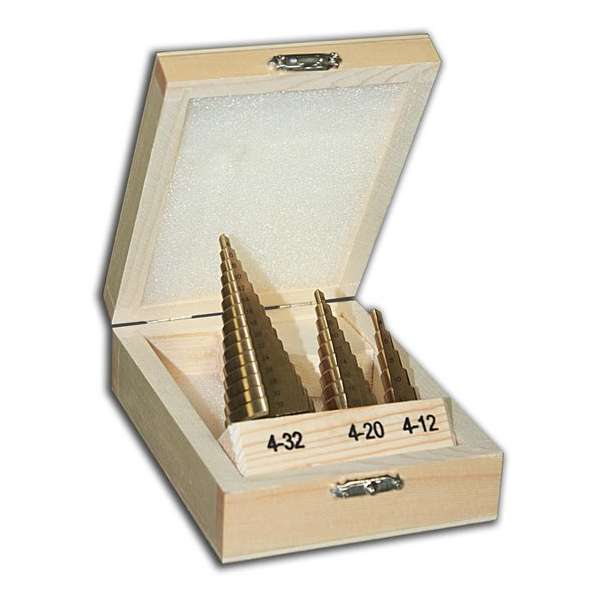 Hanse Werkzeuge Stappenboor - 3 delige set - 4-32mm, 4-20mm, 4-12mm Hanse Werkzeuge Stappenboor - 3 delige set - 4-32mm, 4-20mm, 4-12mm