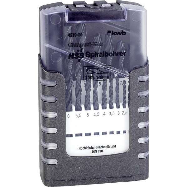 KWB HSS Borenset - 1-10 mm - 19-delig KWB HSS Borenset - 1-10 mm - 19-delig