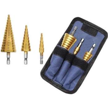 Boorset,  Stappenboor Set - Trapboor Stappenboren