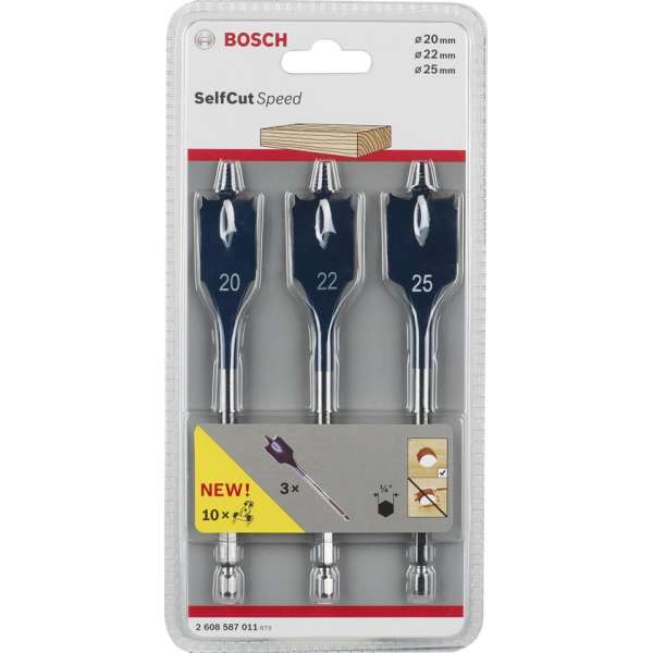 Bosch 3-delige speedborenset Self Cut Speed - 20/22/25 X 152MM Bosch 3-delige speedborenset Self Cut Speed - 20/22/25 X 152MM