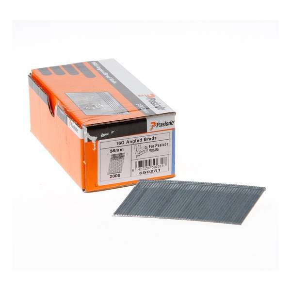 Paslode Afwerkbrads AF16 gegalvaniseerd 38mm Paslode Afwerkbrads AF16 gegalvaniseerd 38mm