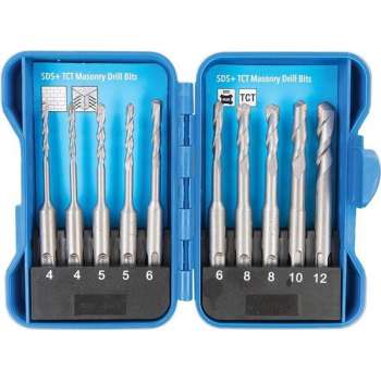 Silverline SDS-plus TCT metselwerk boorbitset 4-12 mm, 10-delig