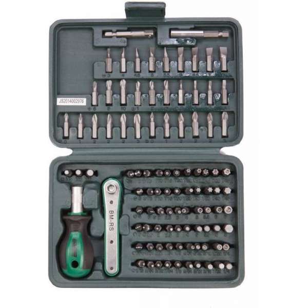 Mannesmann Bitset - 99-delig - Chrome vanadium - Gevuld - Groen Mannesmann Bitset - 99-delig - Chrome vanadium - Gevuld - Groen