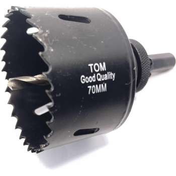 Dozenboor 70mm – Zeskant adapter - Kroonboor - Doosboor - Boren - Gatenboor - Gatenzaag - Centreerboor - Steen