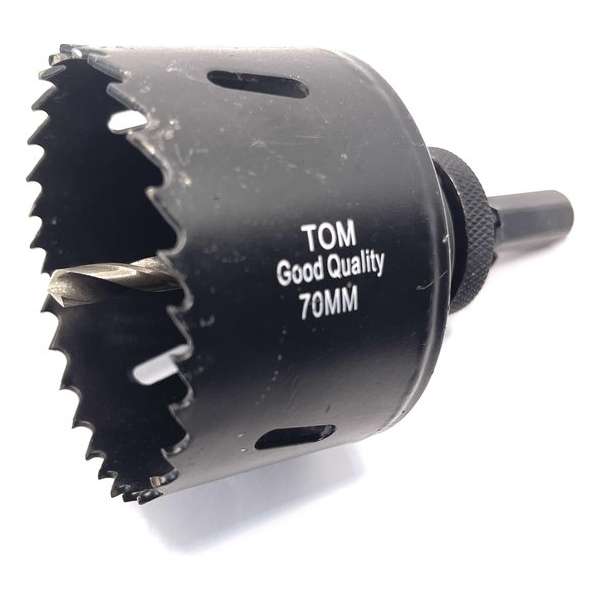 Dozenboor 70mm – Zeskant adapter - Kroonboor - Doosboor - Boren - Gatenboor - Gatenzaag - Centreerboor - Steen Dozenboor 70mm – Zeskant adapter - Kroonboor - Doosboor - Boren - Gatenboor - Gatenzaag - Centreerboor - Steen