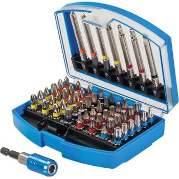 Silverline 56-delige kleur-gecodeerde bit set