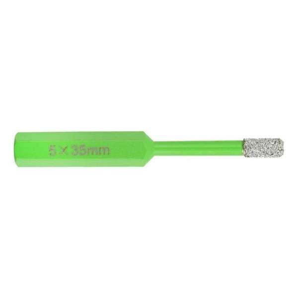 Reca Diamantboor / tegelboor Diadrill keramiek zeskant - 5 mm - mini - droog - met koelwas