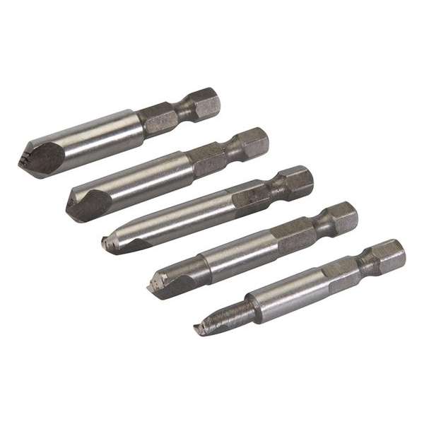 Silverline Beschadigde Schroef Verwijder Set 50 mm. - 5 Delig Silverline Beschadigde Schroef Verwijder Set 50 mm. - 5 Delig