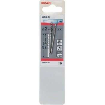 Bosch Metaalboor HSS-G diameter 2mm blister van 2 boren