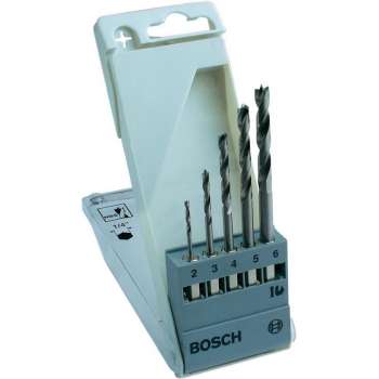 Hout-spiraalboorset 5-delig Bosch Accessories 2608595525 1/4 (6.3 mm) 1 set(s)