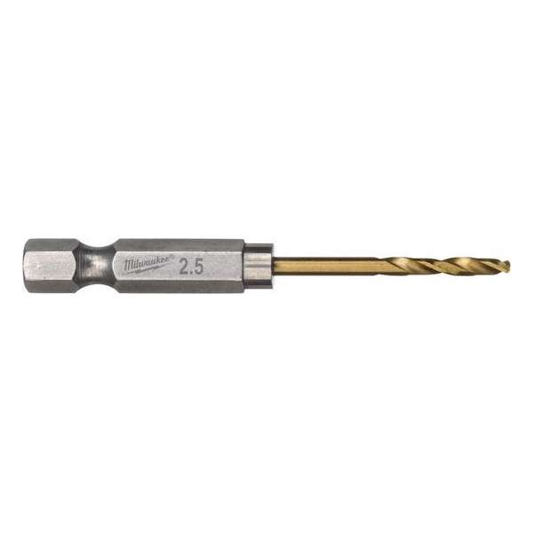 Milwaukee Shockwave metaalboor HSS-G Ti. 2.5mm (2st) Milwaukee Shockwave metaalboor HSS-G Ti. 2.5mm (2st)