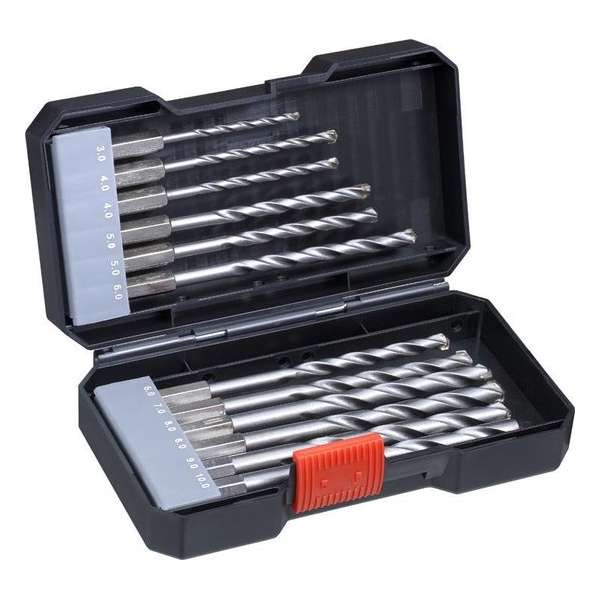 kwb 108840 Carbide Steen-spiraalboorset 12-delig 4.0 mm, 5.0 mm, 6.0 mm, 8.0 mm, 10.0 mm, 3 mm, 9 mm 1 set(s) kwb 108840 Carbide Steen-spiraalboorset 12-delig 4.0 mm, 5.0 mm, 6.0 mm, 8.0 mm, 10.0 mm, 3 mm, 9 mm 1 set(s)