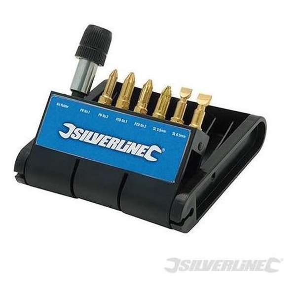 Silverline 7-delige diamant schroevendraaier bit houder set Silverline 7-delige diamant schroevendraaier bit houder set