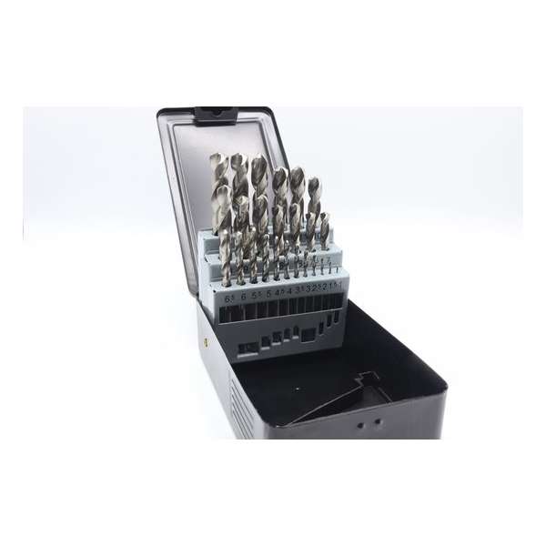 borenset HSS geslepen 1 - 13mm 25 delig borenset HSS geslepen 1 - 13mm 25 delig