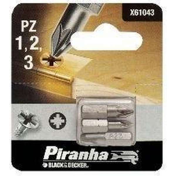 Piranha Pozidriv 1 - 2 - 3, 25mm X61043 Piranha Pozidriv 1 - 2 - 3, 25mm X61043