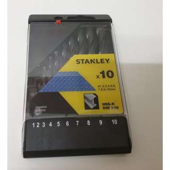 Stanley hss metaalboren cas. 10-delig