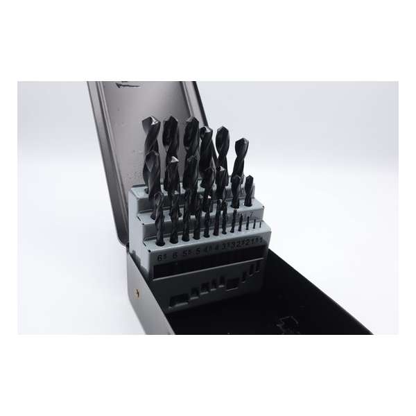 Heller 23773 4 HSS Metaal-spiraalboorset 25-delig Rollenwals DIN 338 1 set(s) Heller 23773 4 HSS Metaal-spiraalboorset 25-delig Rollenwals DIN 338 1 set(s)
