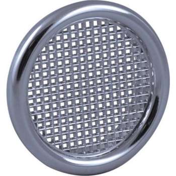 Nedco Kunststoffen BV Ventilatierooster kunststof met kraag dia 56mm chroom