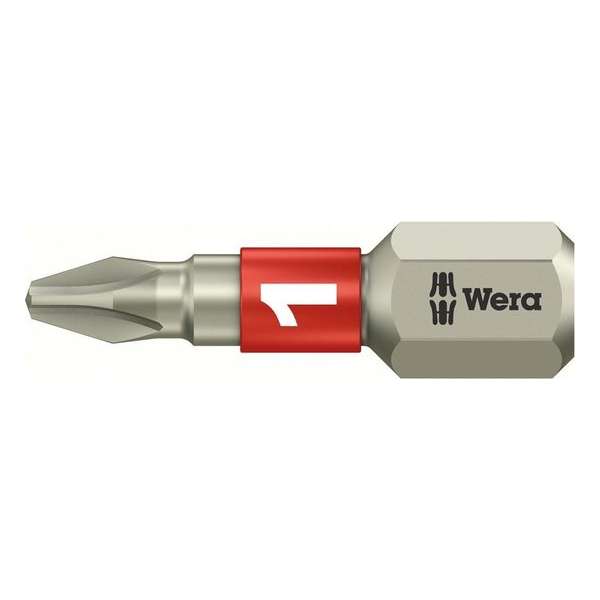 bit 1/4 WERA phillips 1 RVS bit 1/4 WERA phillips 1 RVS