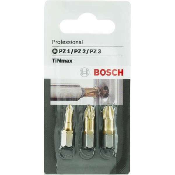 Bosch schroefbitset - 3-delig - PZ 1/2/3 Bosch schroefbitset - 3-delig - PZ 1/2/3