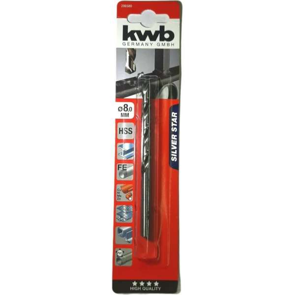 Kwb 206580 Metaal-Spiraalboor 8 Mm 1 Stuks Kwb 206580 Metaal-Spiraalboor 8 Mm 1 Stuks