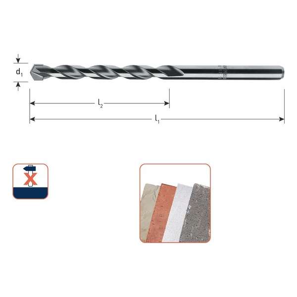 Rotec UNIDre Multifunctionele boor ø10,0x80/120 Rotec UNIDre Multifunctionele boor ø10,0x80/120
