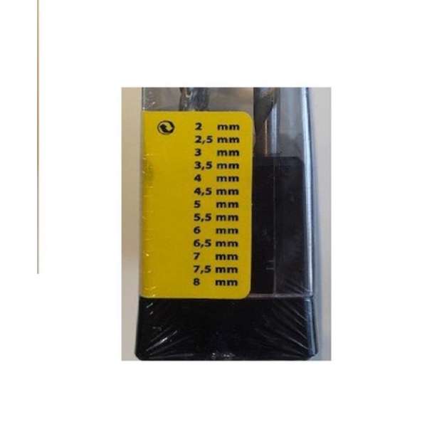 Metaalboor geslepen 2.0 - 8.0 set 13 stuks - Set geslepen boren voor snelstaal - HSS -G Metaalboor geslepen 2.0 - 8.0 set 13 stuks - Set geslepen boren voor snelstaal - HSS -G