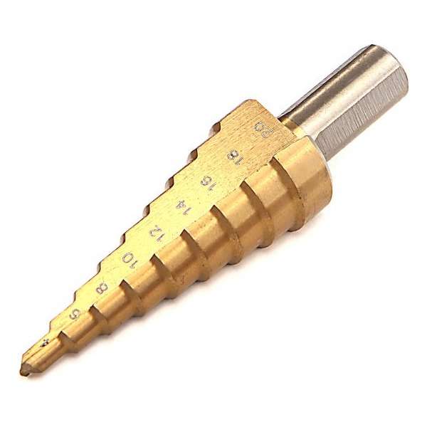 4 - 20 mm HSS - Tin Gecoate Trapgatboor 4 - 20 mm HSS - Tin Gecoate Trapgatboor