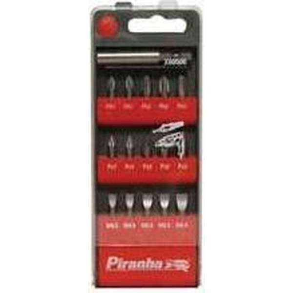 Piranha 15-delig + magnetische bithouder X60506 Piranha 15-delig + magnetische bithouder X60506