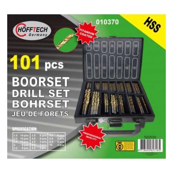 Boorset Titanium Coated 101 delig Boorset Titanium Coated 101 delig