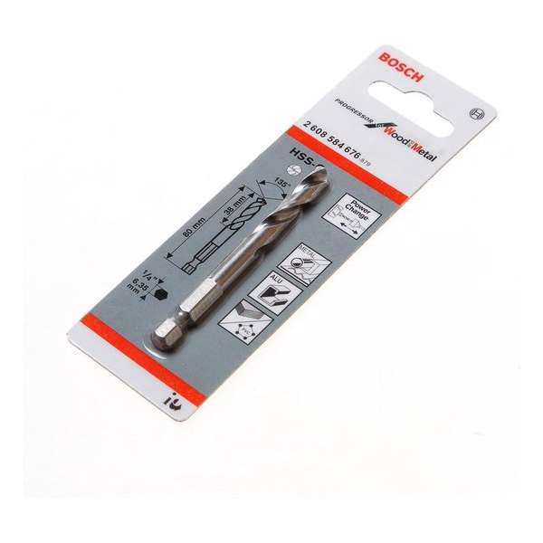 Bosch Centreerboor HSS-G - 80 mm Bosch Centreerboor HSS-G - 80 mm