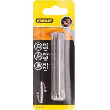 Stanley Pz, Ph en Sl bit - 3 stuks