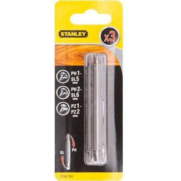 Stanley Pz, Ph en Sl bit - 3 stuks Stanley Pz, Ph en Sl bit - 3 stuks