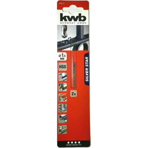 Kwb 206515 Metaal-Spiraalboor 1.5 Mm 1 Stuks