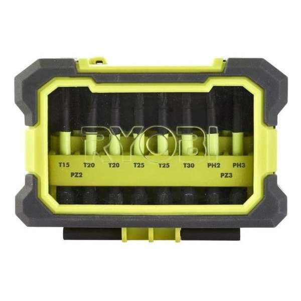 Ryobi RAK10MSDI 10-Delige in casette - Torx / Ph / Pz Ryobi RAK10MSDI 10-Delige in casette - Torx / Ph / Pz