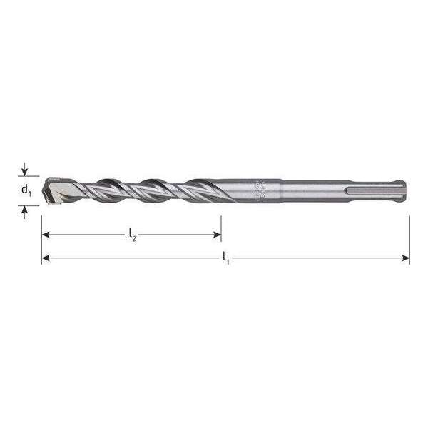 Steenboor, Betonboor, SDS-plus hamerboor 2-snijder 6,0 mm x 100 mm-werklengte Steenboor, Betonboor, SDS-plus hamerboor 2-snijder 6,0 mm x 100 mm-werklengte