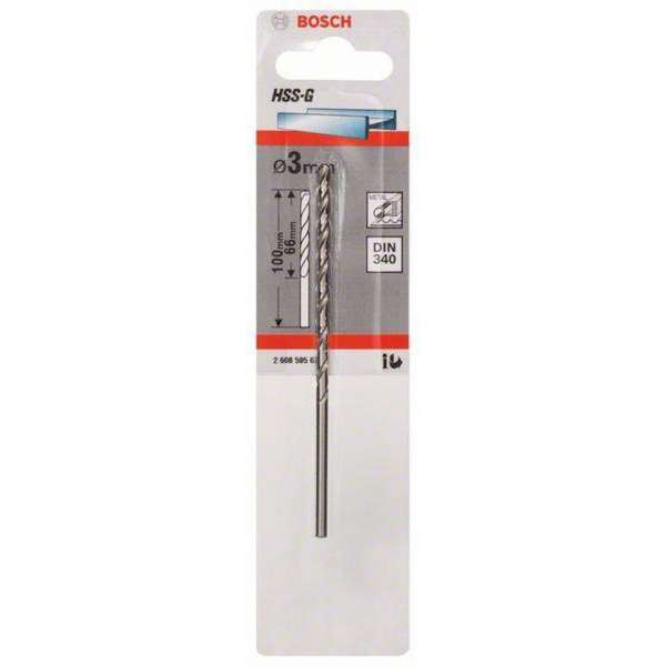 Bosch - Metaalboren HSS-G, DIN 340 3 x 66 x 100 mm Bosch - Metaalboren HSS-G, DIN 340 3 x 66 x 100 mm