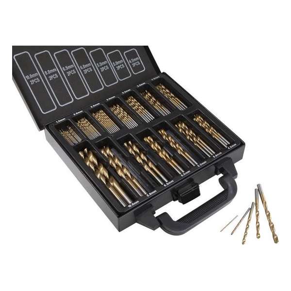 Westfalia Titanium HSS boorset, 99-delig Westfalia Titanium HSS boorset, 99-delig