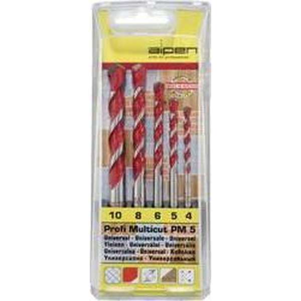 Alpen MultiCut 100705100 Carbide Multifunctionele boorset 5-delig 4 mm, 5 mm, 6 mm, 8 mm, 10 mm Cilinderschacht 1 set(s) Alpen MultiCut 100705100 Carbide Multifunctionele boorset 5-delig 4 mm, 5 mm, 6 mm, 8 mm, 10 mm Cilinderschacht 1 set(s)