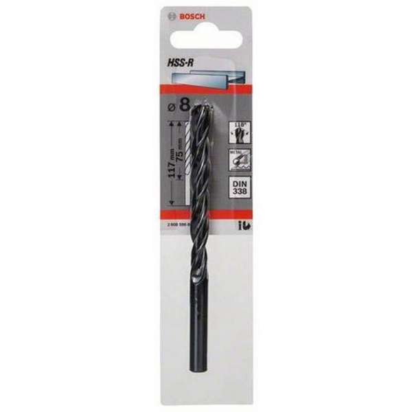 Bosch - Metaalboren HSS-R, DIN 338 8 x 75 x 117 mm Bosch - Metaalboren HSS-R, DIN 338 8 x 75 x 117 mm