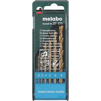 Metabo - Kazeta s vrtákmi HSS-TiN 6-dielna