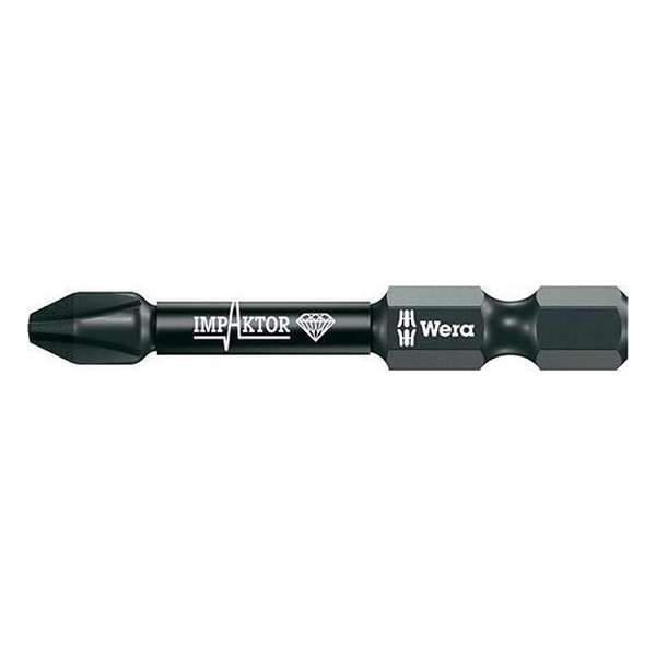 Wera 05057657001 1/4" Philips Impaktor Diamant Bit - PH3 x 50mm Wera 05057657001 1/4" Philips Impaktor Diamant Bit - PH3 x 50mm