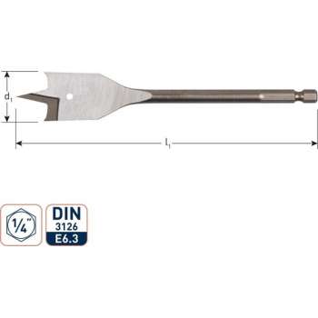Rotec Speedboor met 1/4 inch. Bitaansluiting  22 x 152 mm