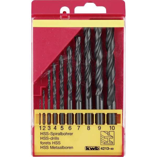 KWB HSS Borenset - 1-10 mm - 10-delig KWB HSS Borenset - 1-10 mm - 10-delig