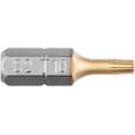 Bit Torx T10, 25mm S2 TIN, 2 op een blister