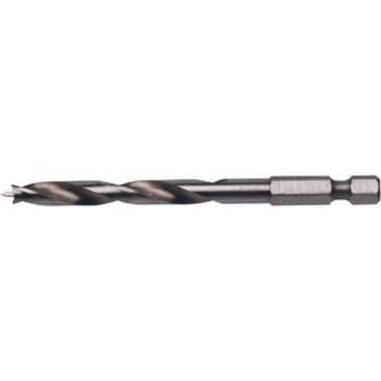 TIP houtboor, opnamesysteem 1/4" Zeskant Quick-lock, diam boor 6mm