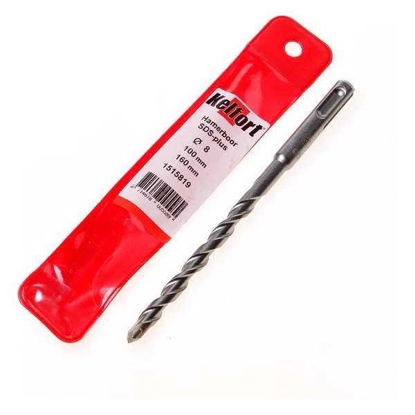 Kelfort Hamerboor SDS-plus diameter 8 x 160/100mm Kelfort Hamerboor SDS-plus diameter 8 x 160/100mm