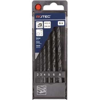 Spiraalborenset '100', DIN338, type N, 6-dlg, Ø2 t/m 8 mm.